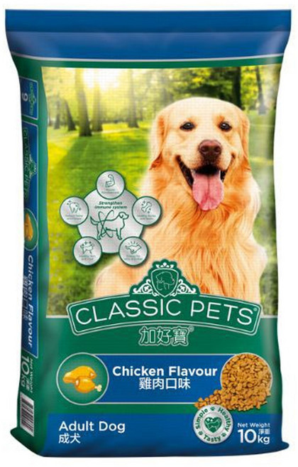 CLASSIC PETS 加好寶 乾狗糧 成犬配方, 10kg, 1袋, 雞肉