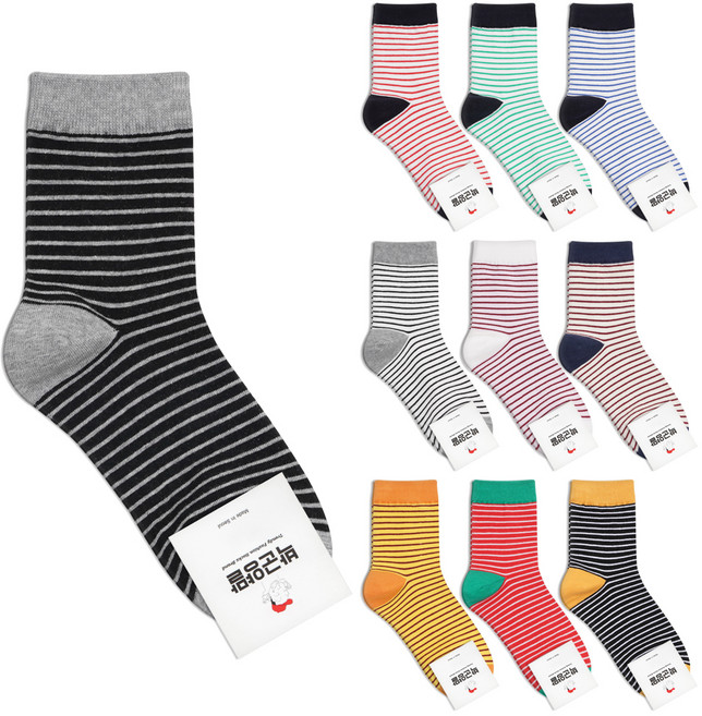 박군 여성용 까치링글 10족 양말 세트