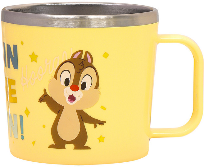 릴팡 디즈니 식기세척기용 스텐컵 L 칩앤데일, 혼합색상, 1개