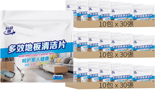 地板清潔片 黃色 桂花香 30張, 30包