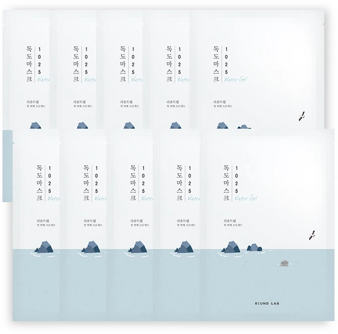 라운드랩 1025 독도 수분 워터겔 마스크 30ml, 1개입, 10개 - 쿠팡