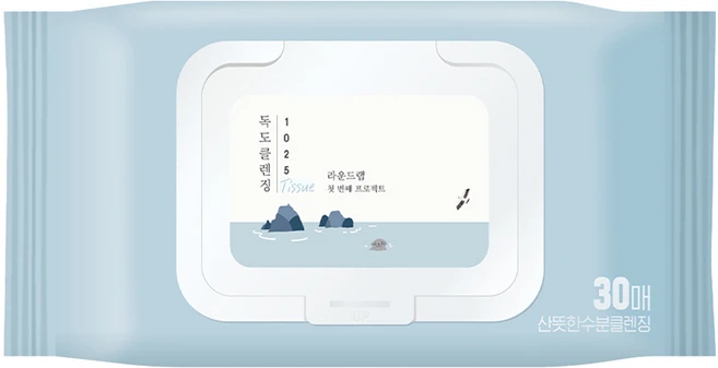 라운드랩 1025 독도 클렌징 티슈, 30매입, 1개 - 쿠팡