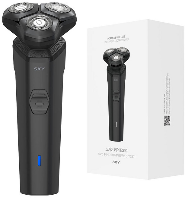SKY 케어 ES10 충전식 전기면도기, SKY-CA-ES10, 어반 블랙