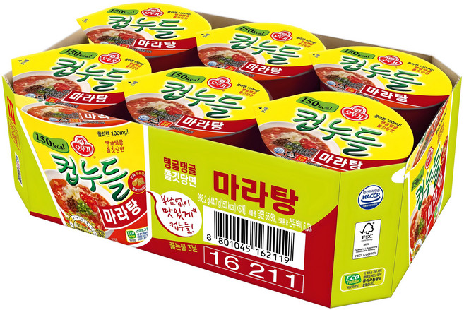 오뚜기 컵누들 마라탕 44.7g, 6개