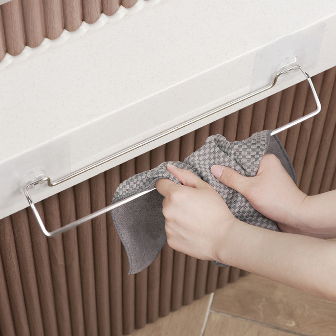 굿센스 심플 접착식 싱크대 행주걸이, 혼합색상, 1개
