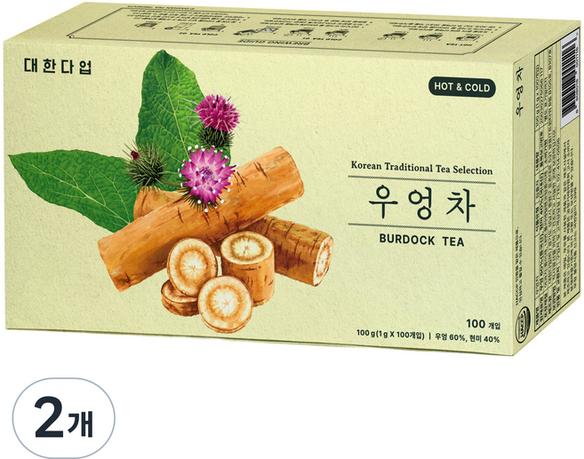 대한다업 우엉차, 1g, 2개, 100개입