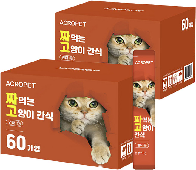아크로펫 짜먹는 고양이 간식, 연어, 900g, 2개