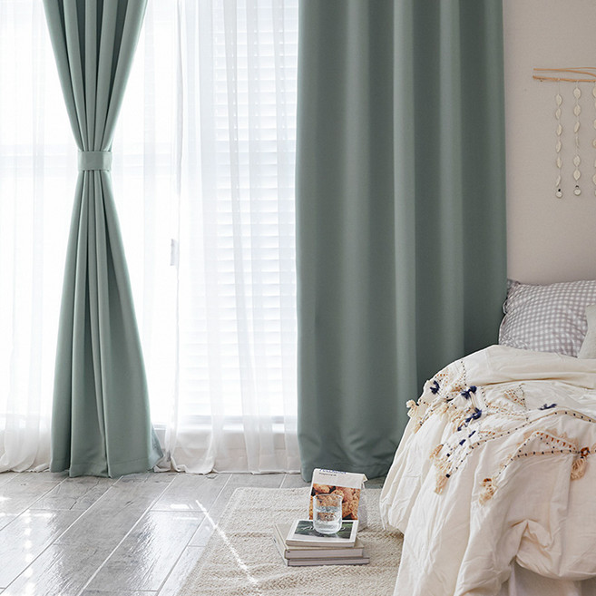 베베데코 3중직 솔리드 암막커튼 핀형