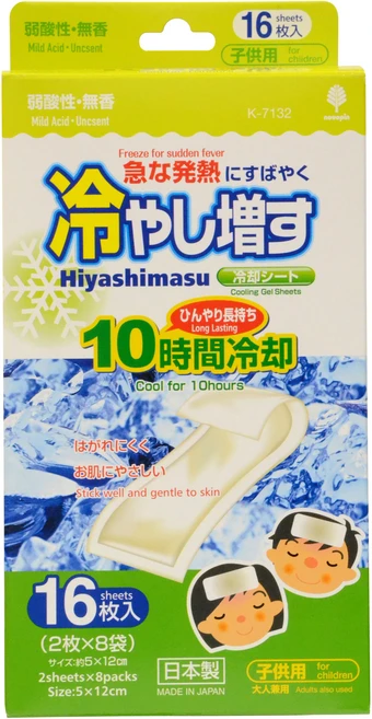 노보핀 코쿠보 열 냉각시트 어린이용 무향, 16개입, 1개 - 쿠팡