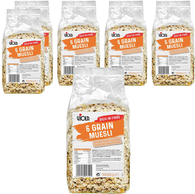 VIOLA 綜合穀粒殼片 6 Grain Muesli, 1kg, 6包