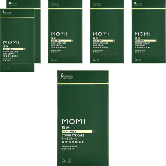 momi 摩米 營養護極幼草粉 香蕉味 8包, 64g, 6盒