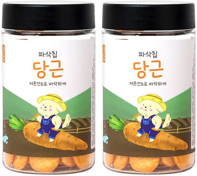 댕댕이연구소 강아지 디디랩 파삭칩 저온건조 과일 채소 간식, 당근, 50g, 2개