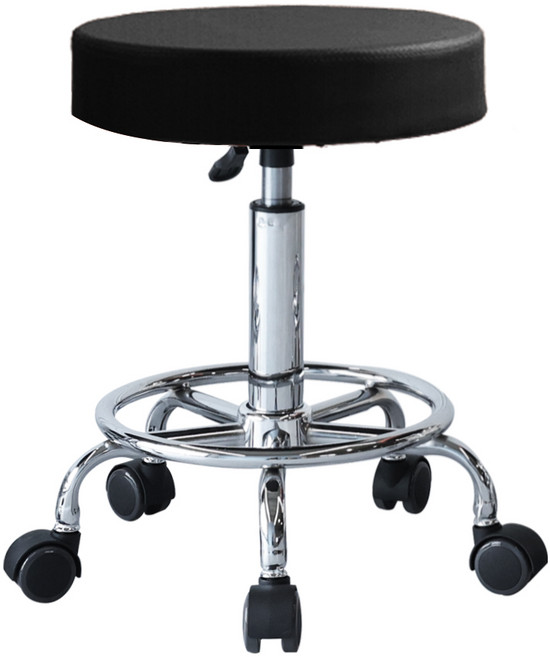 더 커진 쿠셔니 회전 009B 작업의자 로라, 블랙, 1개