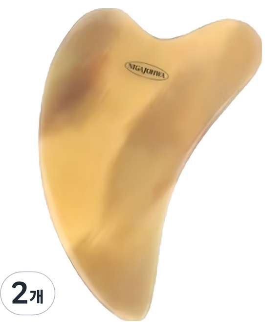 니가조화 천연 황소 뿔 얼굴 괄사, 2개, 랜덤발송