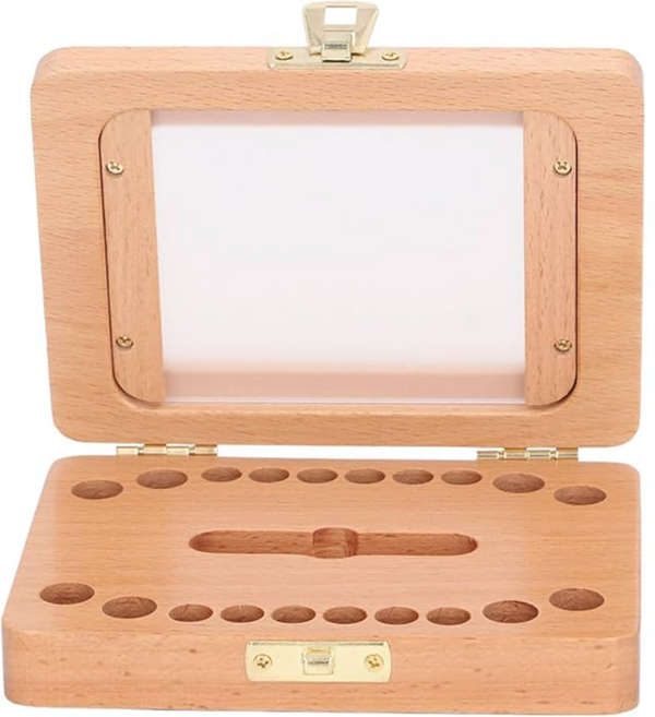 I'CLE 原木乳牙收納盒, 原木色