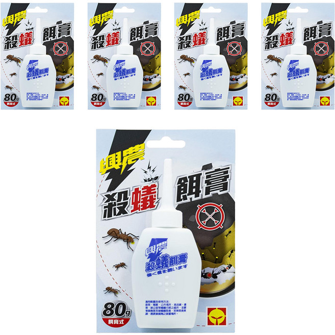 興農 殺蟻餌劑, 80g, 5瓶