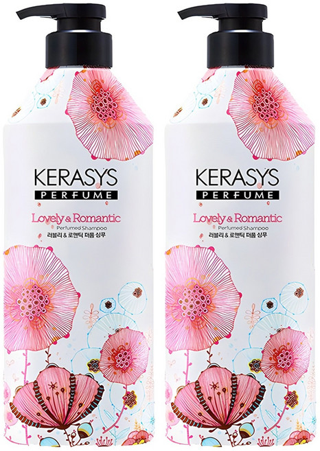 케라시스 퍼퓸 샴푸 러블리 앤 로맨틱, 980ml, 2개