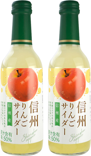木村飲料 信州蘋果風味汽水, 240ml, 2瓶