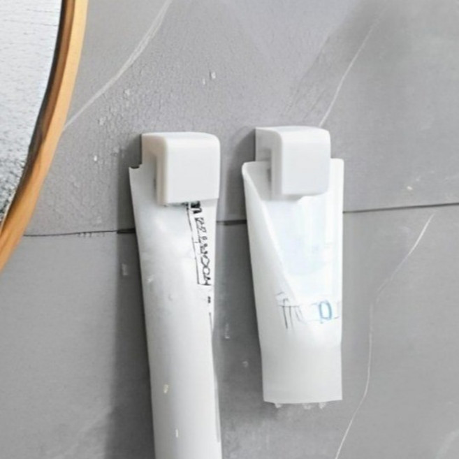 624C 클립형 치약걸이 튜브형, 화이트, 4개