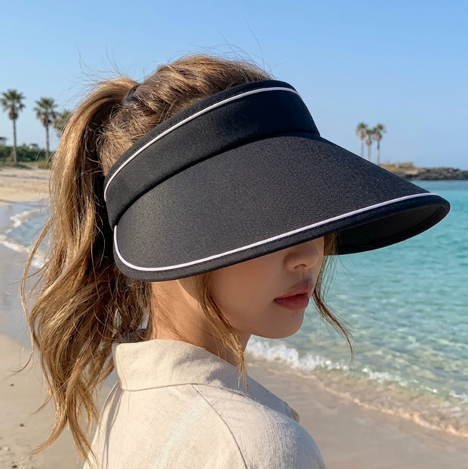 해피제이 여성용 빛반사 와이드 썬캡