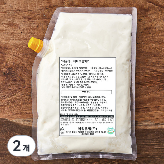 제이 크림치즈, 1kg, 1개입, 2개