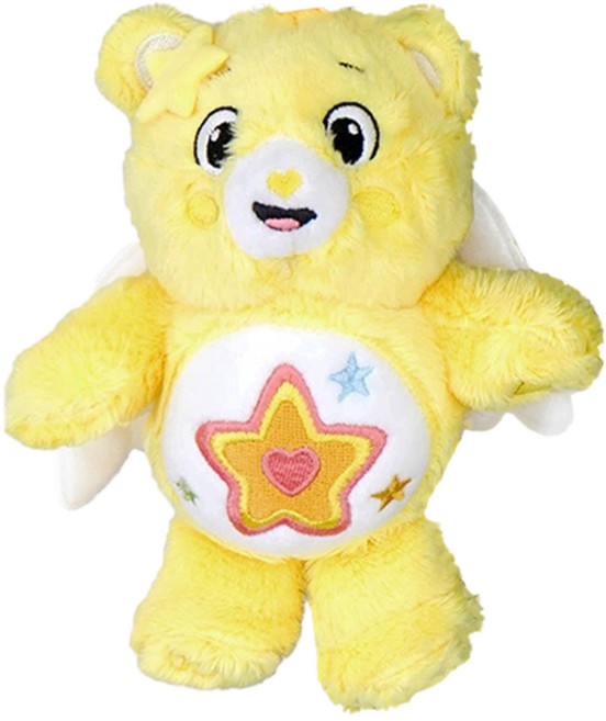 Care Bears 療癒立體翅膀造型絨毛公仔鑰匙圈掛飾, 黃色, 1個, 26cm