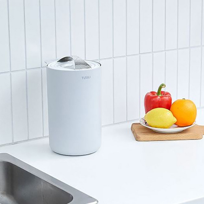 튤리 씨에스리빙 가정용 주방 밀폐 진공 음식물쓰레기통 3L, 그레이, 1개