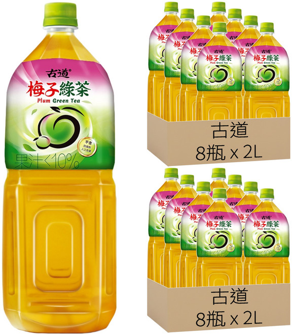 古道 梅子綠茶, 2L, 16瓶