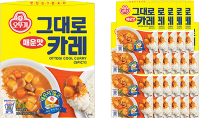 오뚜기 그대로카레 매운맛, 200g, 24개