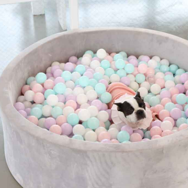 레드퍼피 마시멜로 볼풀장 대형 + 공 800p 세트, 퓨터그레이, 1세트