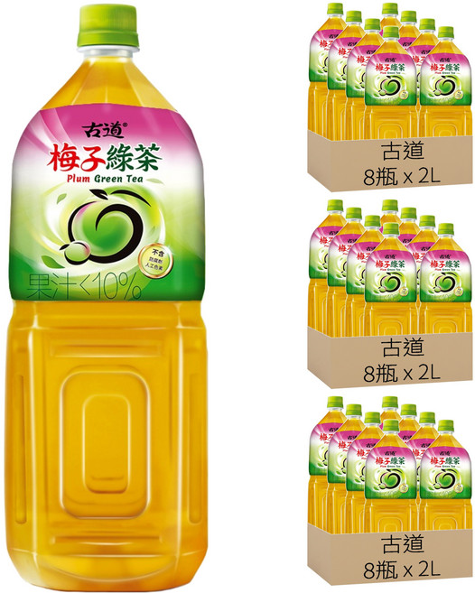 古道 梅子綠茶, 2L, 24瓶