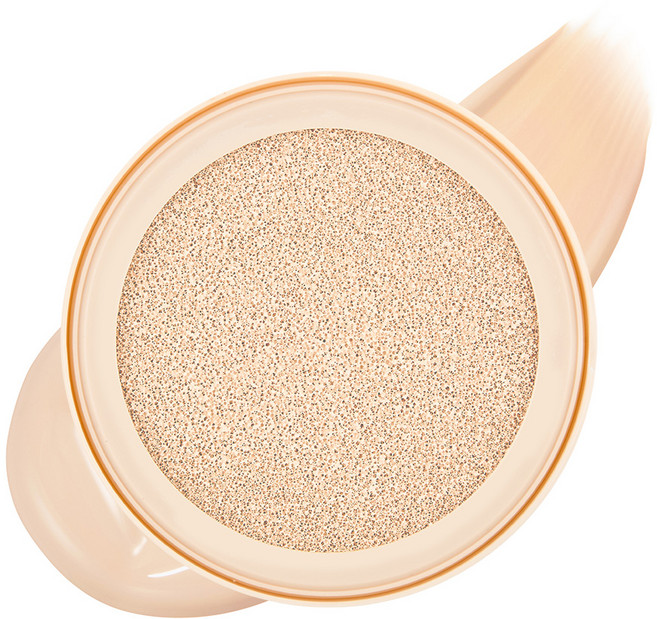 더페이스샵 잉크래스팅 슬림핏 뉴 쿠션 파운데이션 리필 12g, V201 애프리콧 베이지, 4개