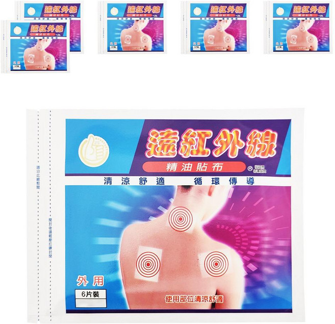Nan Me Pharmaceutical 南美製藥 遠紅外線精油貼布, 6片, 6包