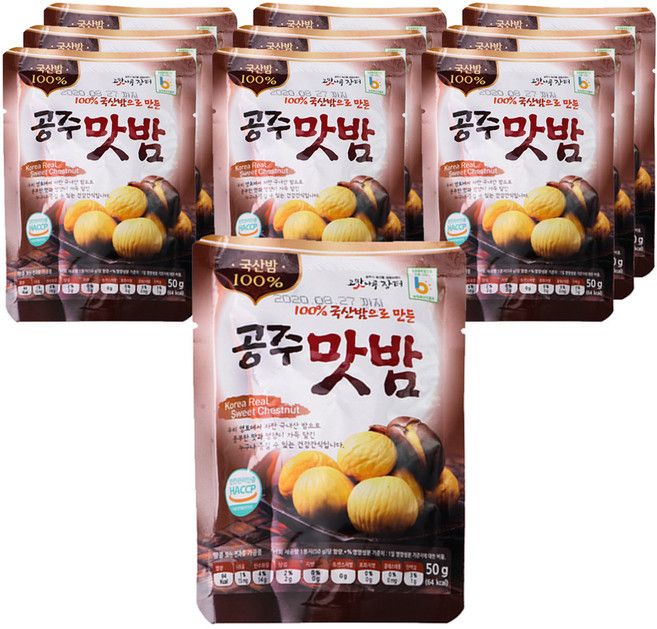 고맛나루 공주맛밤, 50g, 10개