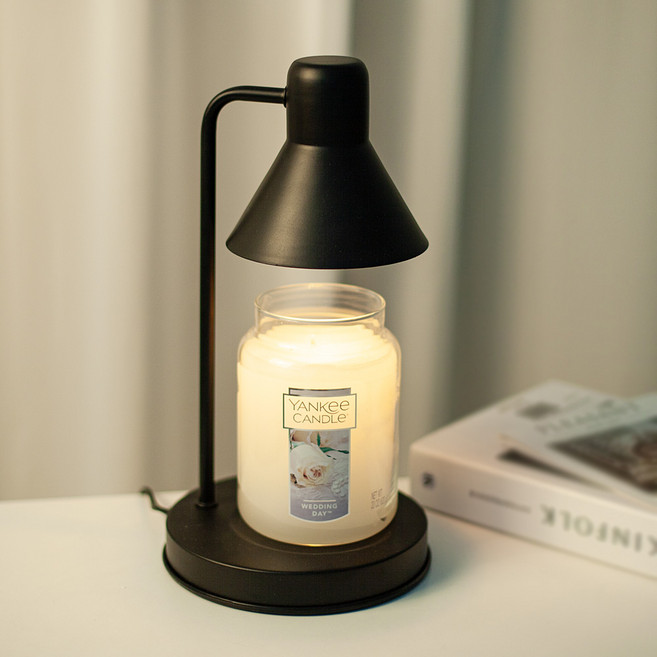 더스윗 모노 캔들워머 + 양키캔들 라지자 + 전구 2p 세트, 블랙, 웨딩데이