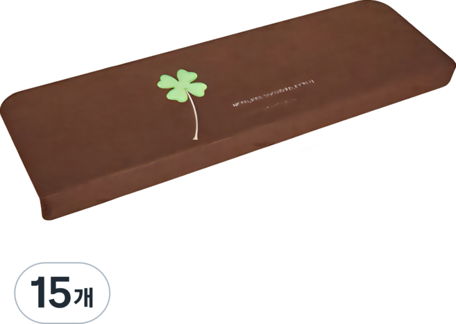 계단 미끄럼 방지 패드, 야광클로버브라운, 15개