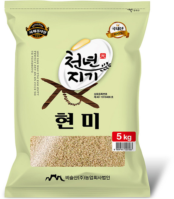 천년지기 현미, 5kg, 1개