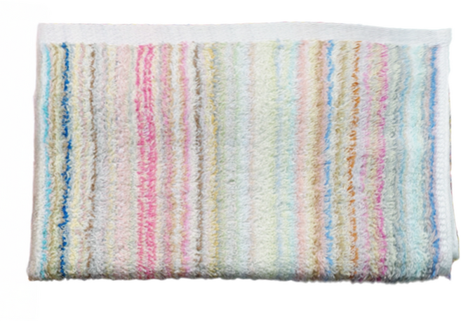 Crocodile 鱷魚 飄然清新條紋毛巾 HJC4430 78 x 33cm 120g 2個, 彩條, 1組