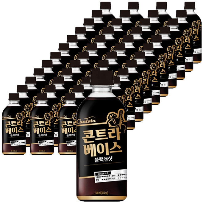 칸타타콘트라베이스 블랙 앤 샷, 500ml, 48개