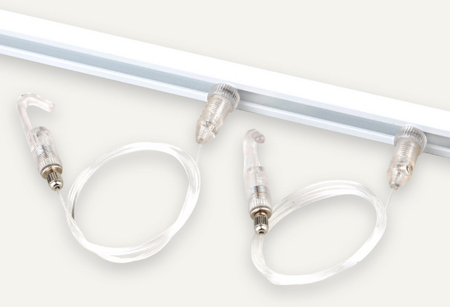 철물백화점 레일걸이 1m + 투명 스타 액자걸이 2p + 목재 피스3p + 마감캡 좌우 세트, 화이트(레일) + 투명(와이어), 1개