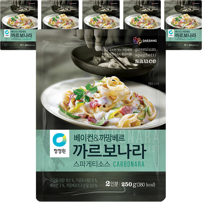 清淨園 卡波納拉培根鮮奶油義大利麵醬, 250g, 6個
