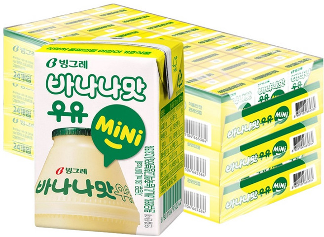 바나나맛우유 mini, 120ml, 72개