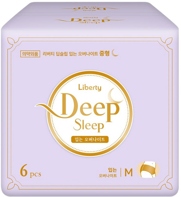 리버티 딥슬립 입는 오버나이트, 중형, 6개입, 1개