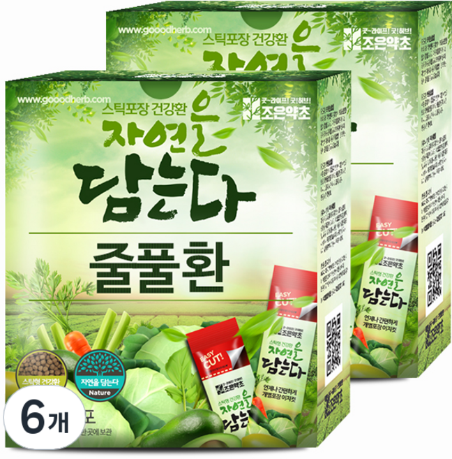 굿허브 조은약초 자연을 담는다 스틱형 줄풀환, 6개, 90g