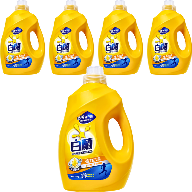 白蘭 超濃縮洗衣精 陽光馨香, 2.7kg, 5桶