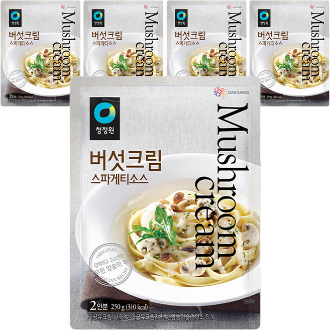 DAESANG 大象 蘑菇奶油義大利麵醬, 250g, 5個