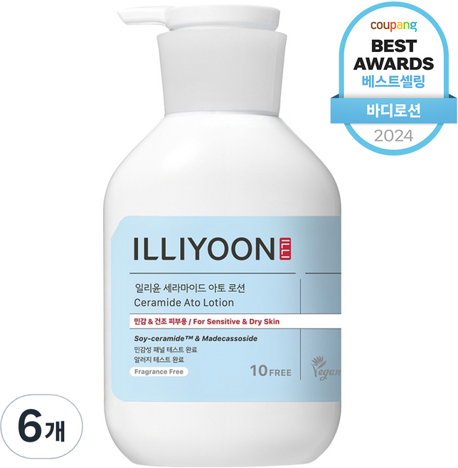 일리윤 세라마이드 아토 로션 무향, 508ml, 6개