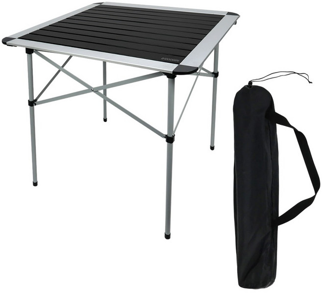 아이두젠 스퀘어 롤 캠핑 접이식 테이블, 블랙
