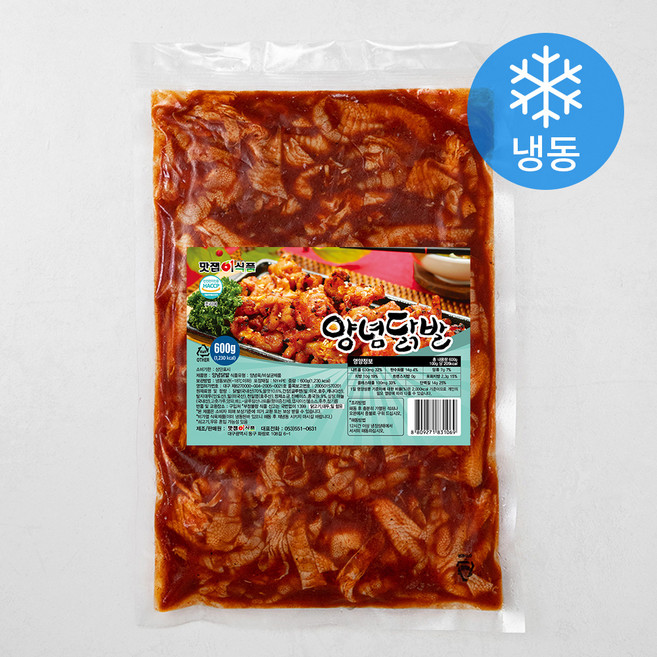 맛잽이식품 양념닭발 (냉동), 600g, 1봉