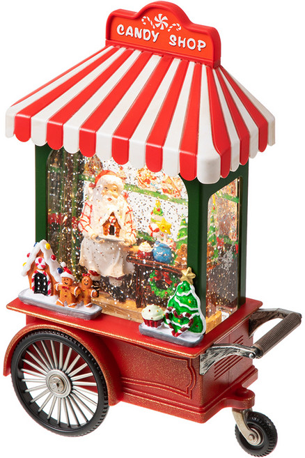 크리스마스 멜로디 워터볼 캔디 샵, 캔디샵, 17 x 9.5 x 27 cm